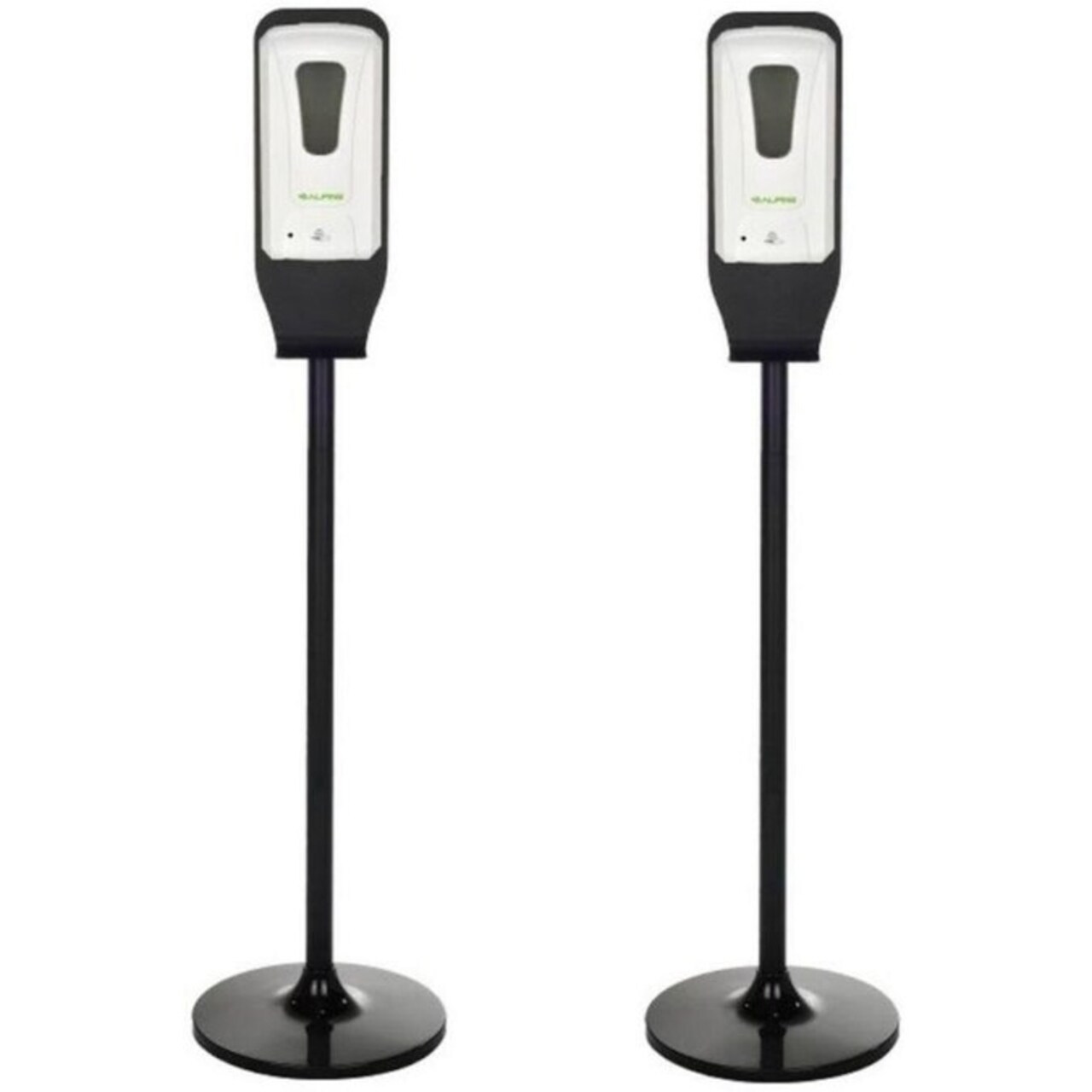 Alpine Industries 1200 ml. Automatic Liquid Hand Sanitizer Soap Dispenser in White with Floor Stand (2-Pack)